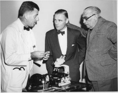 A press photo circa 1961 showing some members of Eli Lilly's vincristine research team