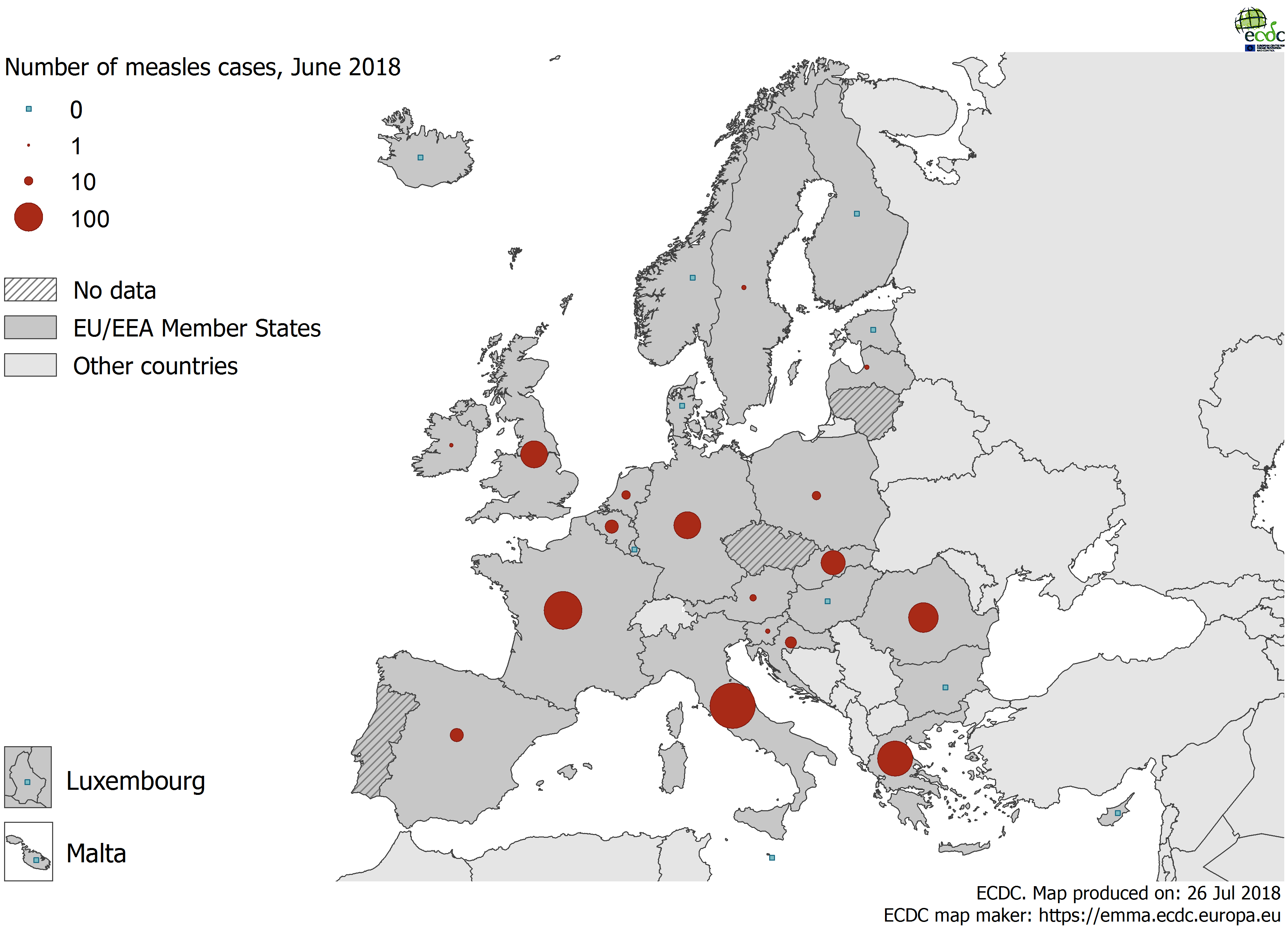 measles cases in June