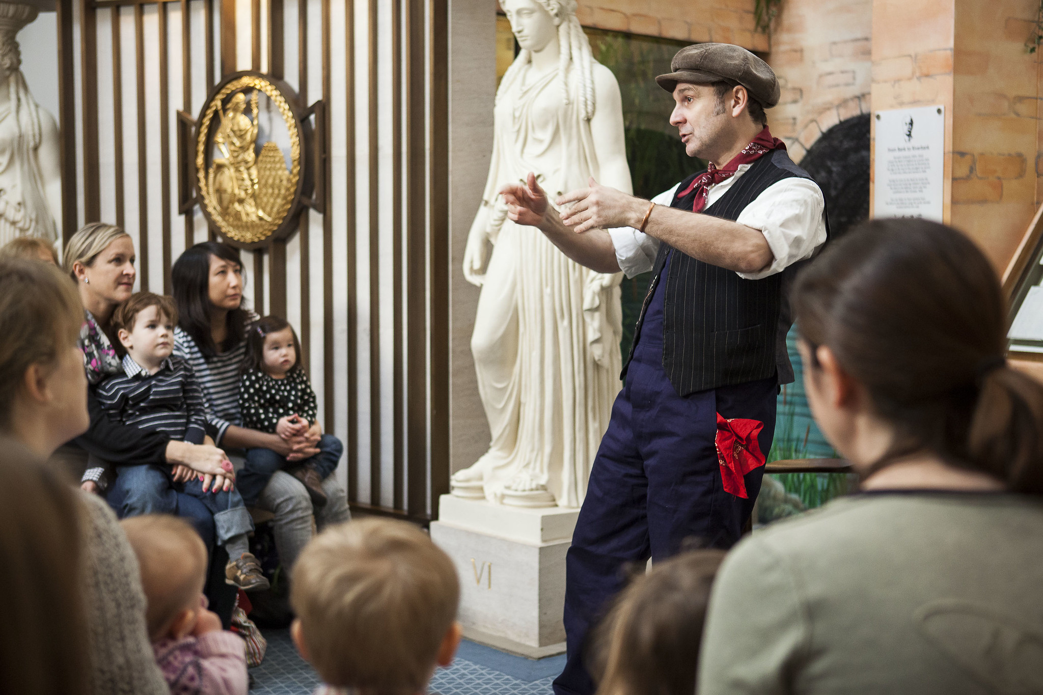 Man telling children a story